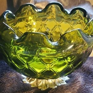 Vintage green candy dish